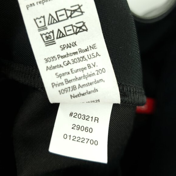 SPANX Leather Like Faux Leather Pull On Midi Skirt M Black #20321R - Picture 14 of 14